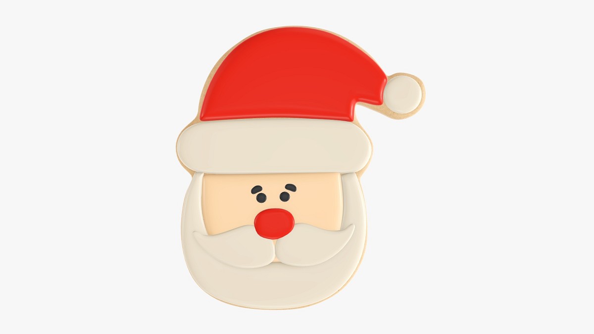 Christmas cookie Santa Claus head