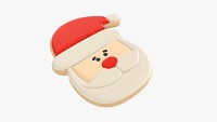 Christmas cookie Santa Claus head