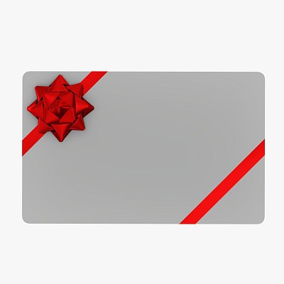 Gift card with ribbon 01