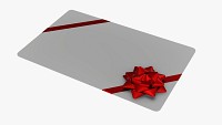 Christmas gift card with ribbon 01