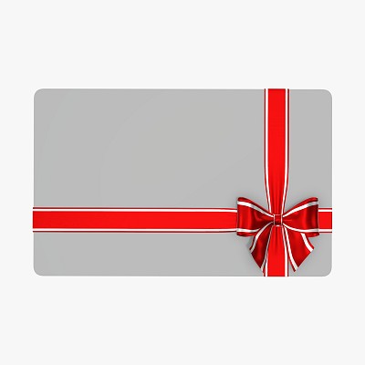 Gift card with ribbon 02