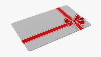 Christmas gift card with ribbon 02