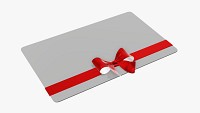 Christmas gift card with ribbon 03