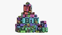 Christmas gifts with decorations 1v2