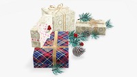 Christmas gifts with decorations 02