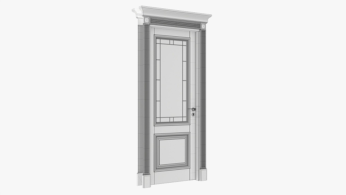 Classic Door With Glass 1