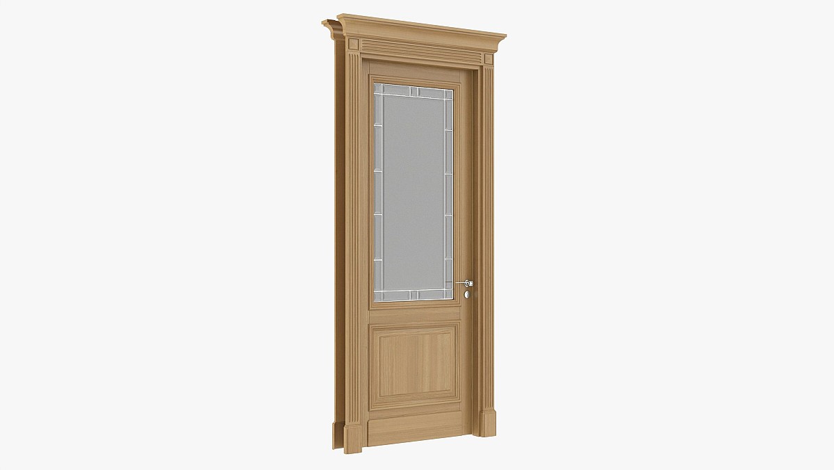 Classic Door With Glass 02