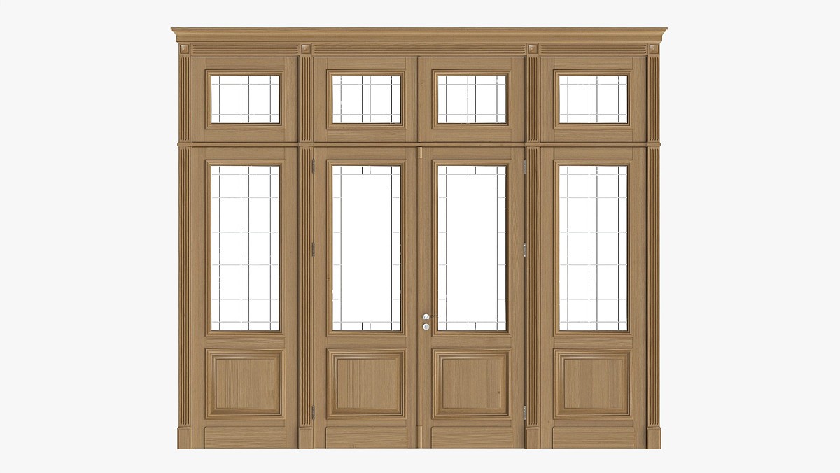 Classic Door With Glass Quad 02