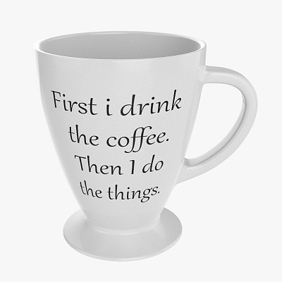 Coffee mug with handle 01