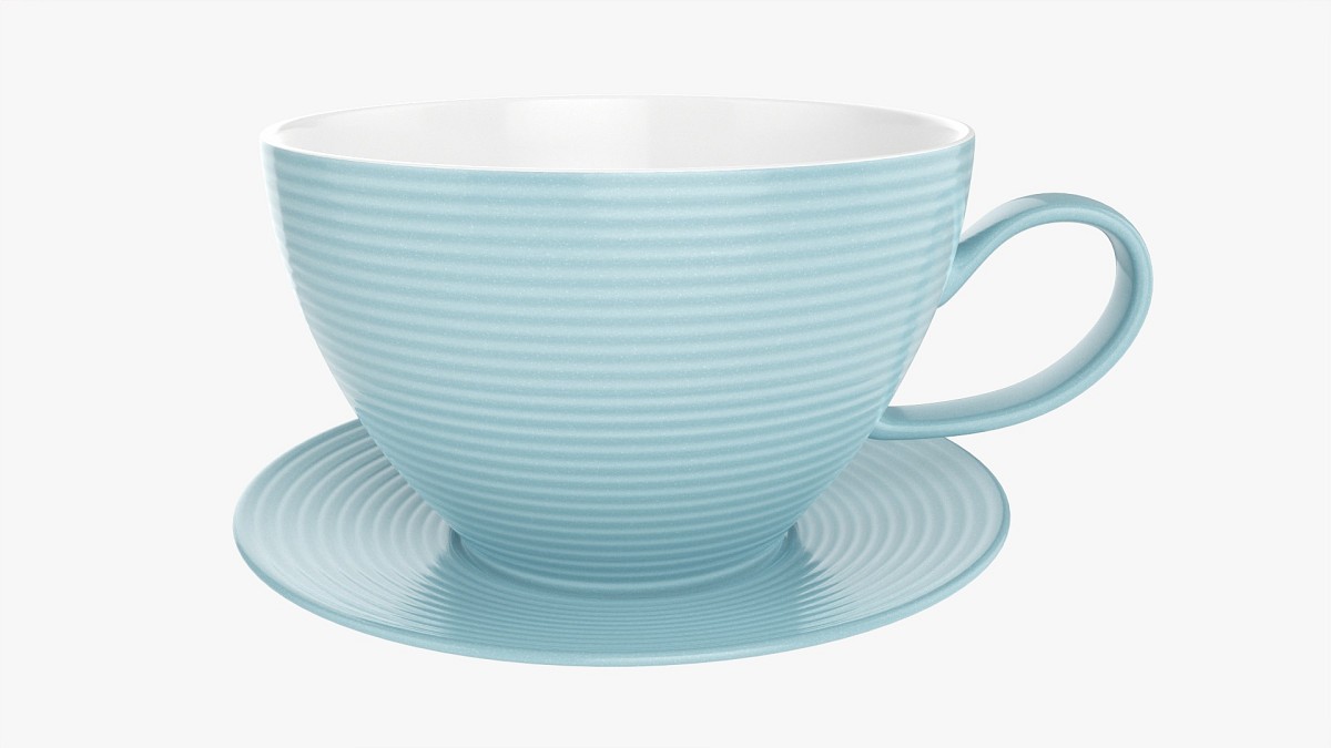 Coffee mug with saucer 02