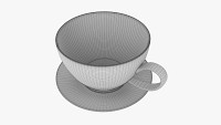 Coffee mug with saucer 02