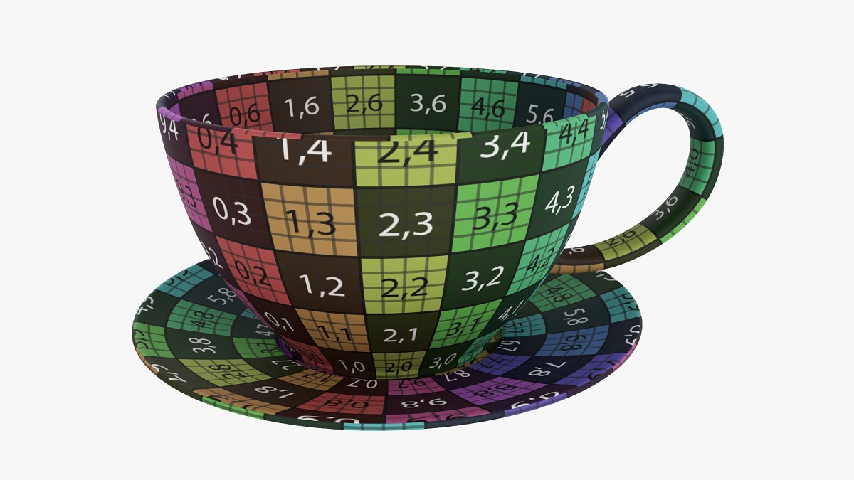 Coffee mug with saucer 03