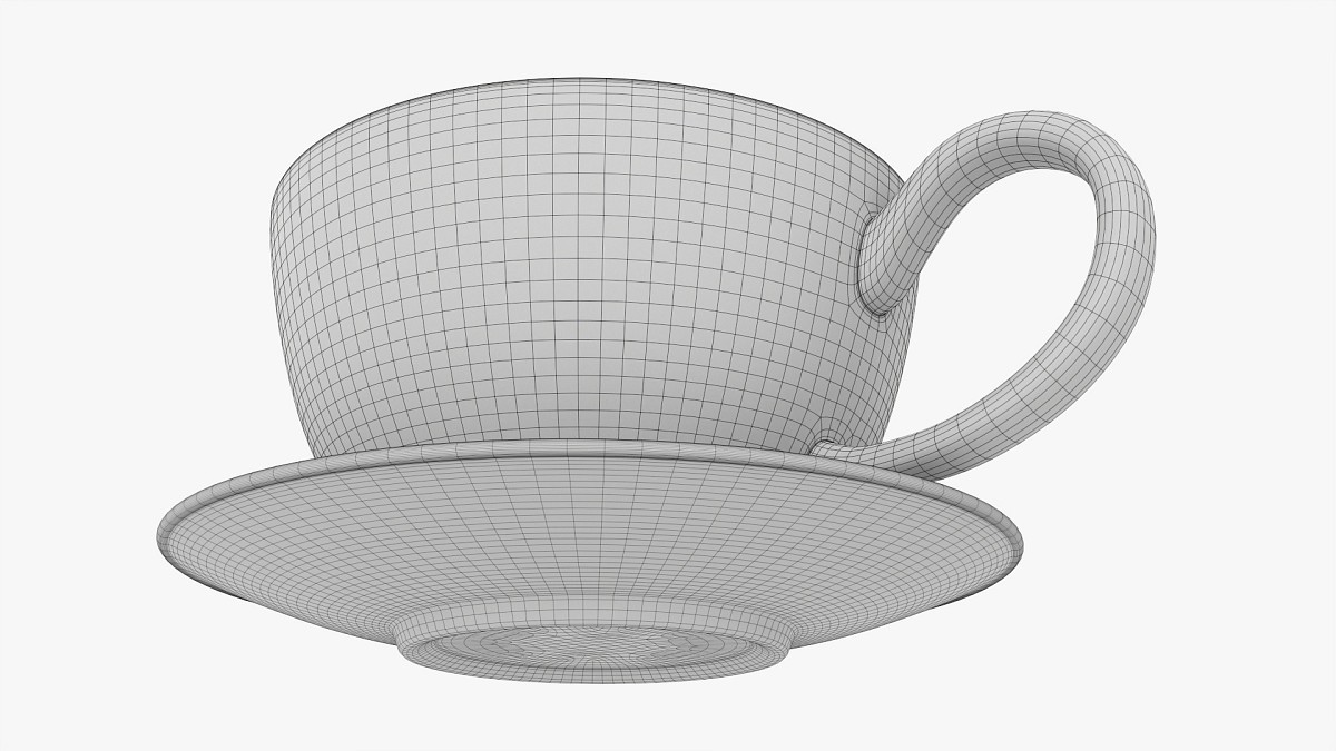Coffee mug with saucer 03