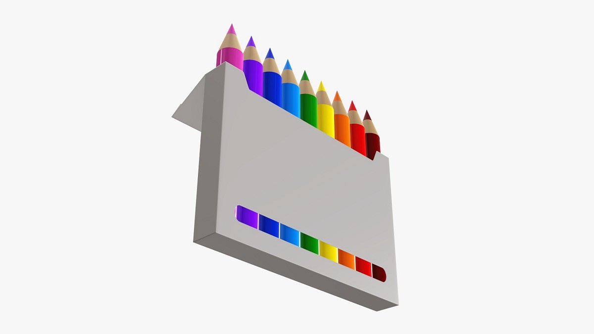 Colored pencil box with window