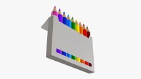 Colored pencil box with window