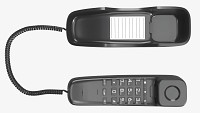 Compact corded phone handset removed