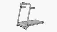 Compact foldable treadmill