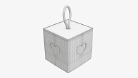 Cube paper gift packaging with lace 01