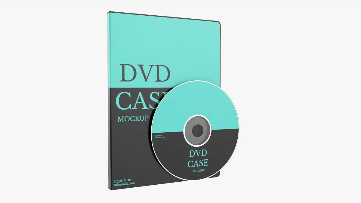DVD case closed with disc mockup