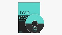 DVD case closed with disc mockup