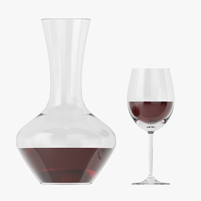 Decanter wine and glass