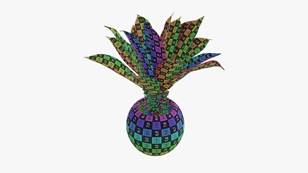 Decorative potted palm 01