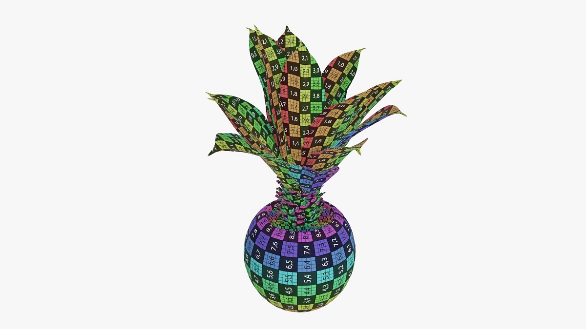 Decorative potted palm 01