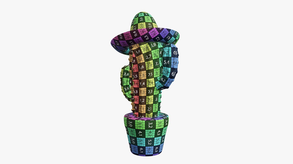 Decorative stylized cactus