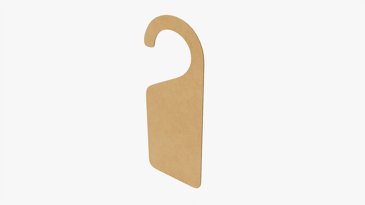 Door handle cardboard hanger mockup 01