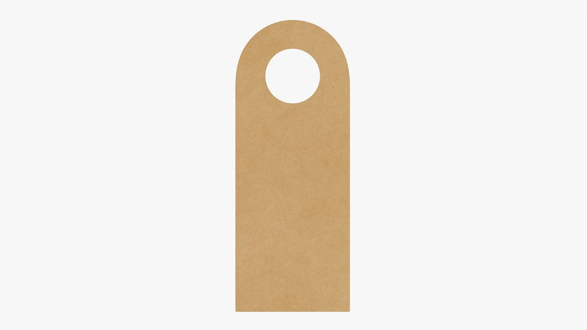 Door handle cardboard hanger mockup 03