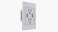 Double Outlet With Usb Ports US