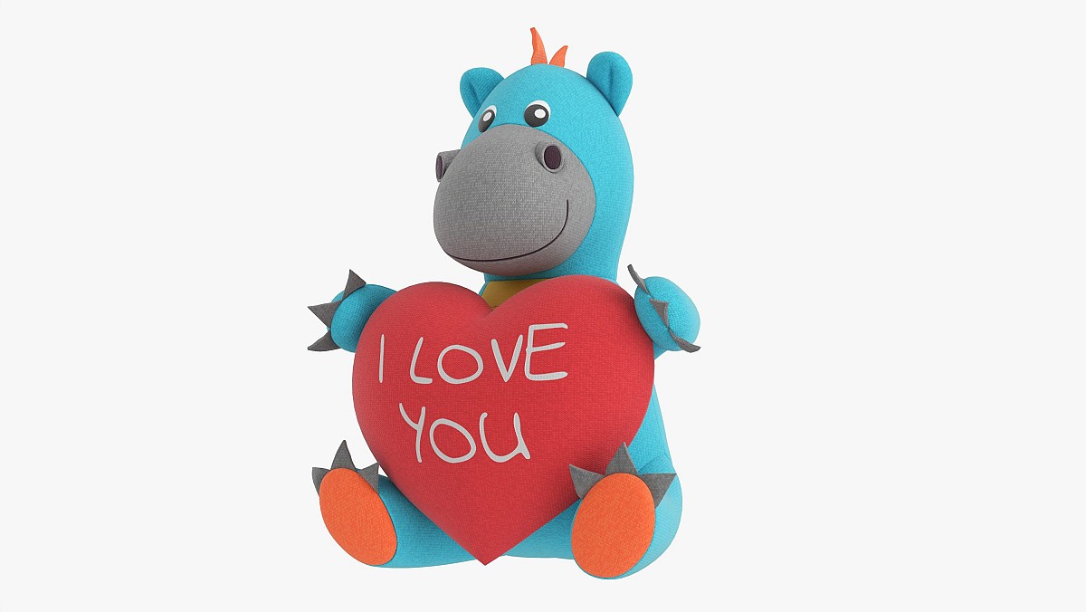 Dragon With Heart Soft Toy