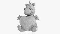 Dragon With Heart Soft Toy