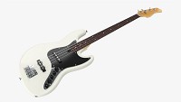 Electric 4-String Bass Guitar 02 White