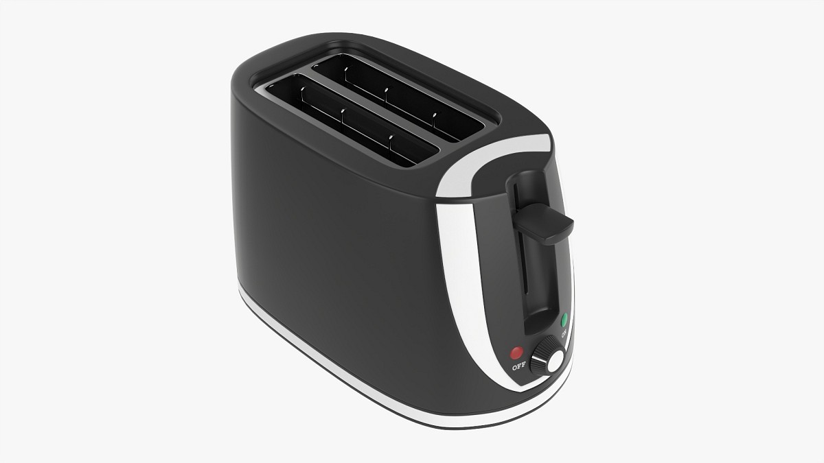 Electric modern toaster black