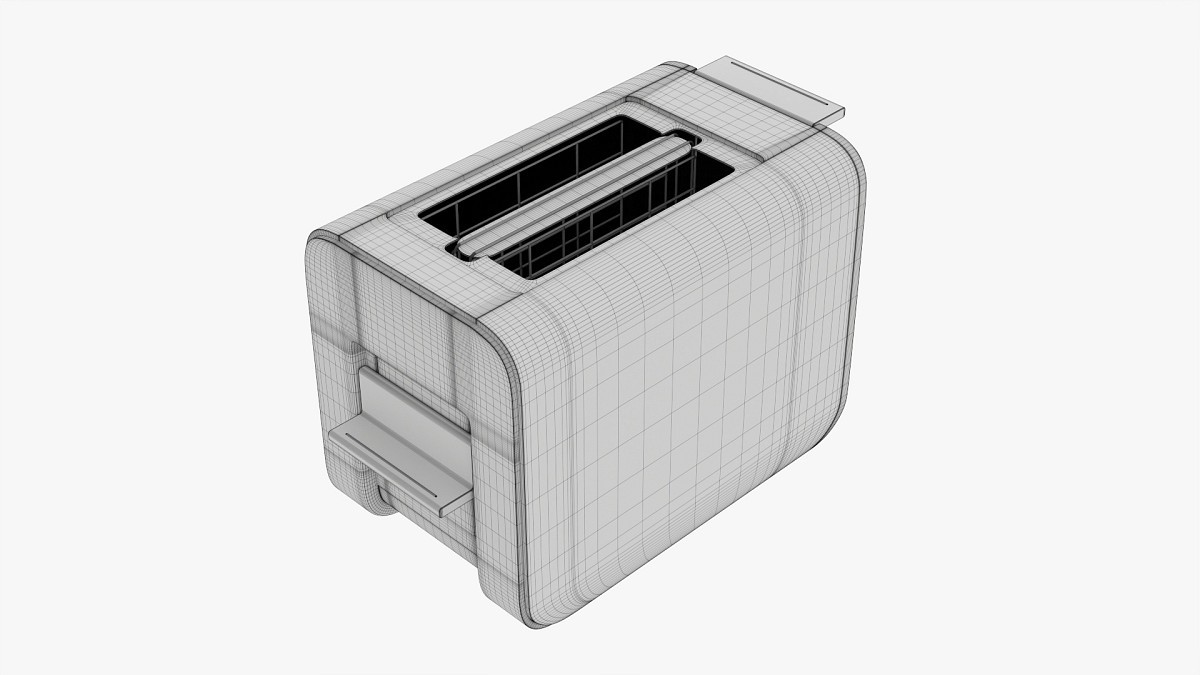 Electric modern toaster white