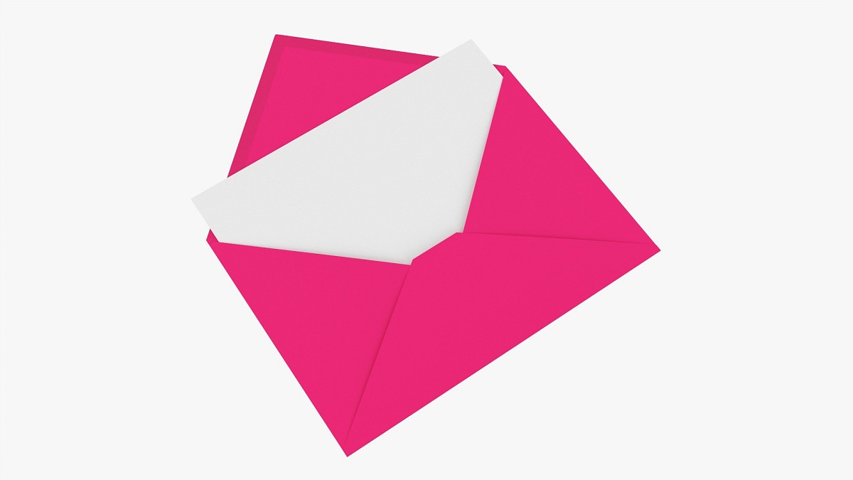 Envelope Mockup 05 Open Pink
