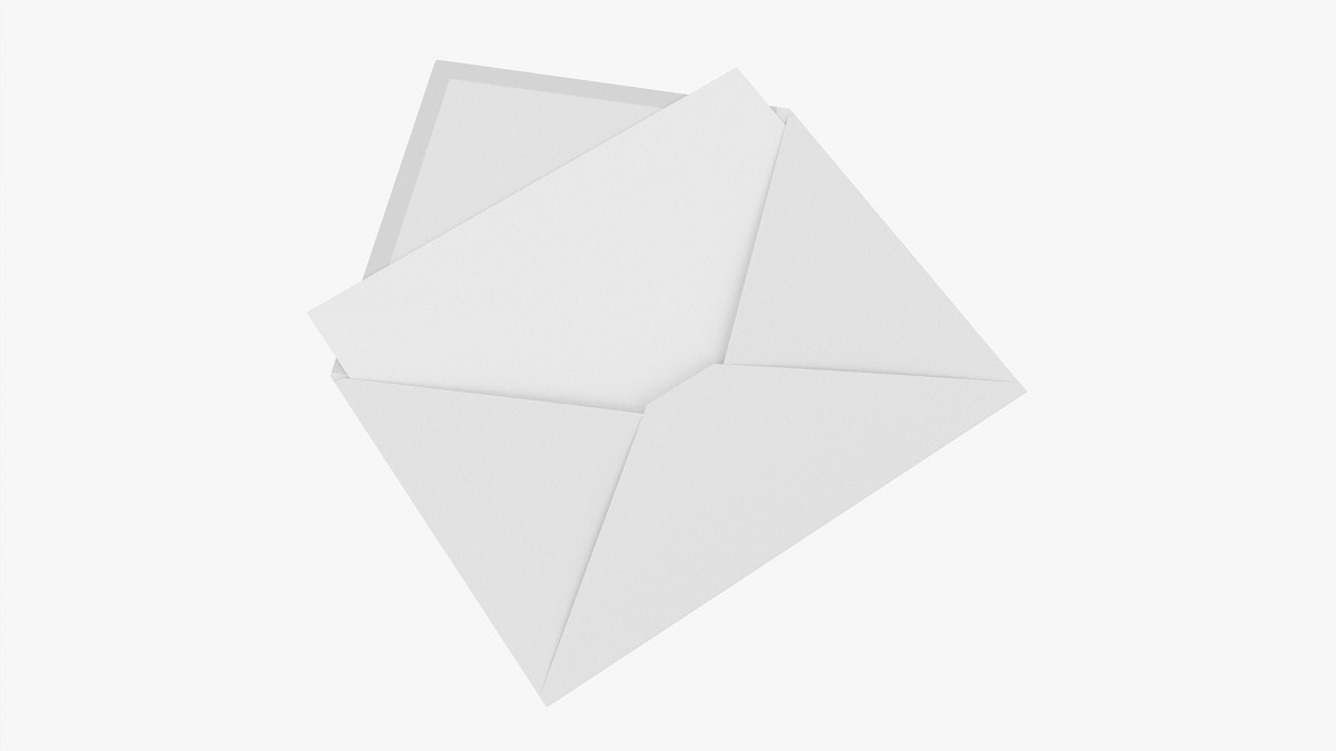Envelope Mockup 05 Open White