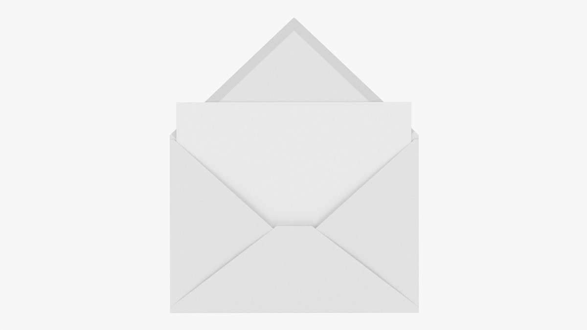 Envelope Mockup 05 Open White