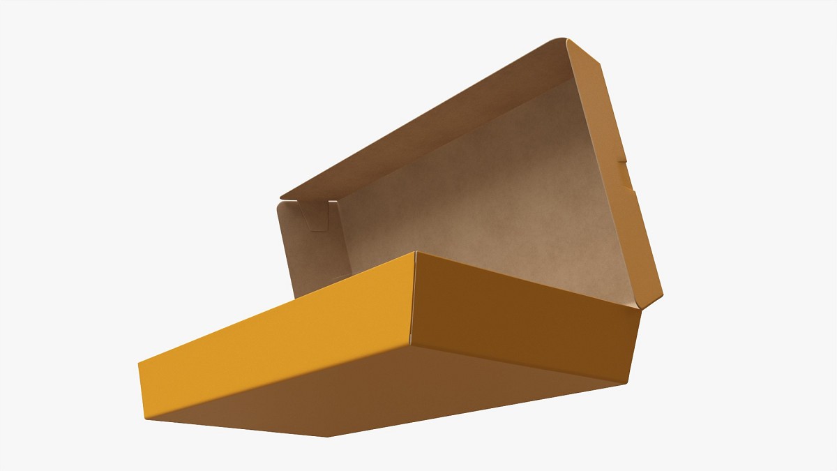 Fast food paper box 01 large open