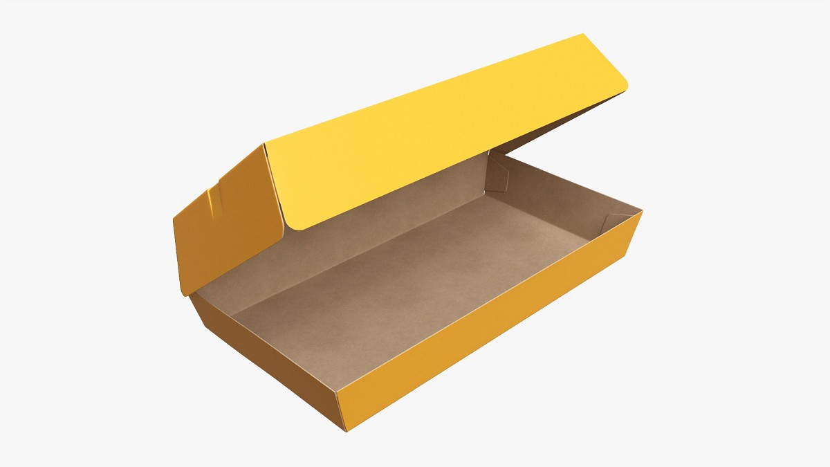 Fast food paper box 01 open