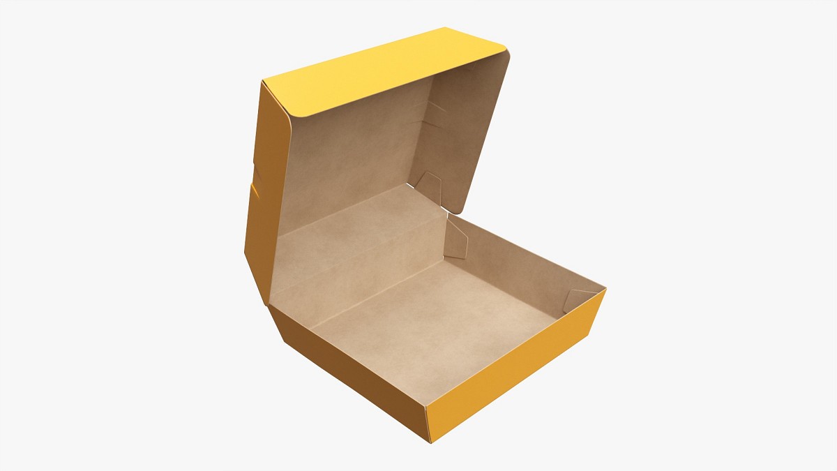 Fast food paper box 02 large open