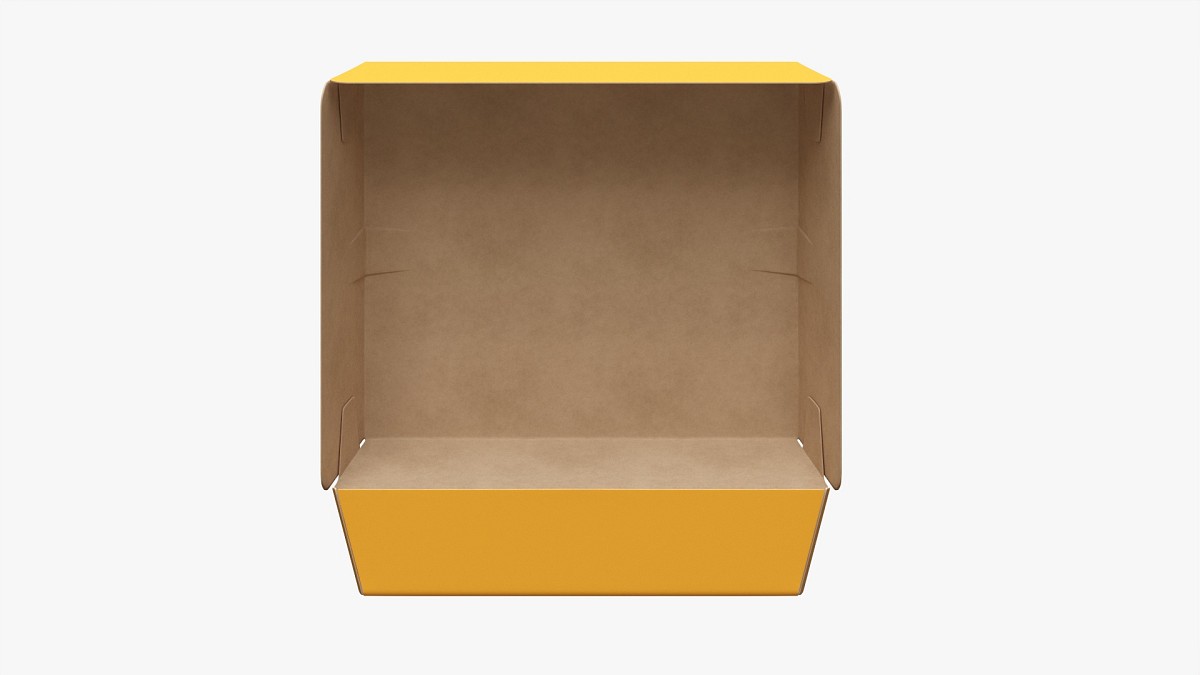 Fast food paper box 02 large open