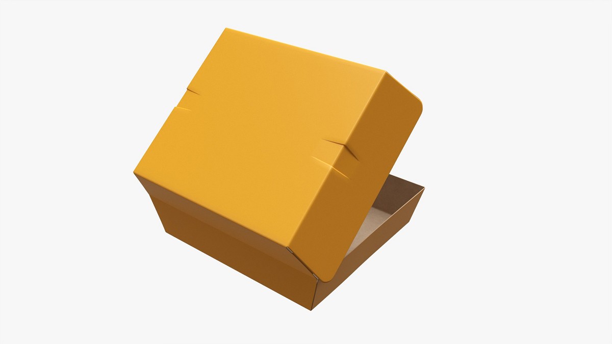 Fast food paper box 02 open