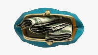 Female purse with banknotes