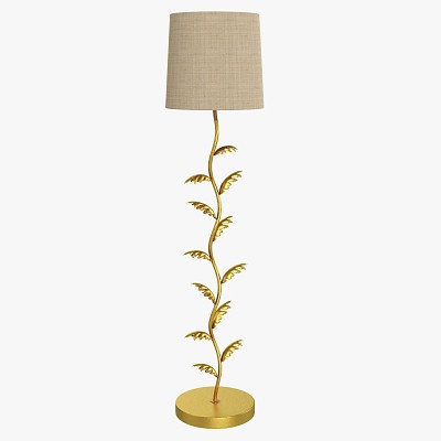 Floor lamp with leaves