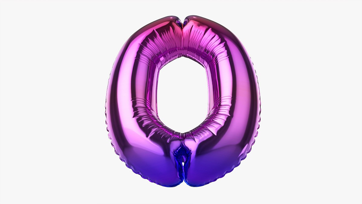 Foil balloon number 0 zero