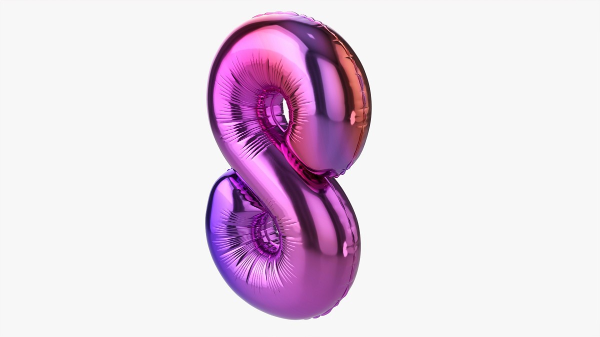 Foil balloon number 8 eight