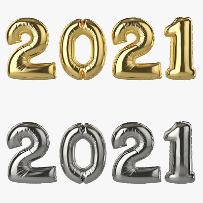 Foil balloon numbers 2021