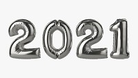 Foil balloon numbers 2021 year